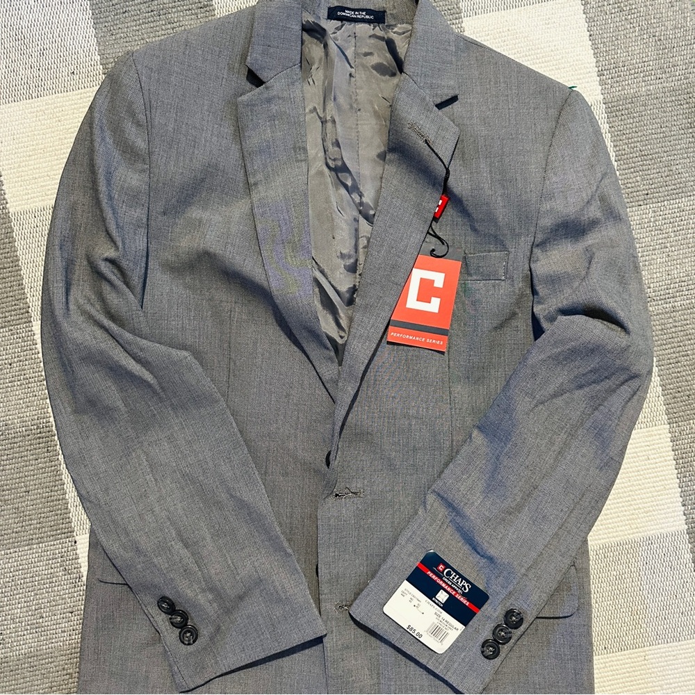 NEW with tags, CHAPS grey blazer for boys size 14 regular, medium grey